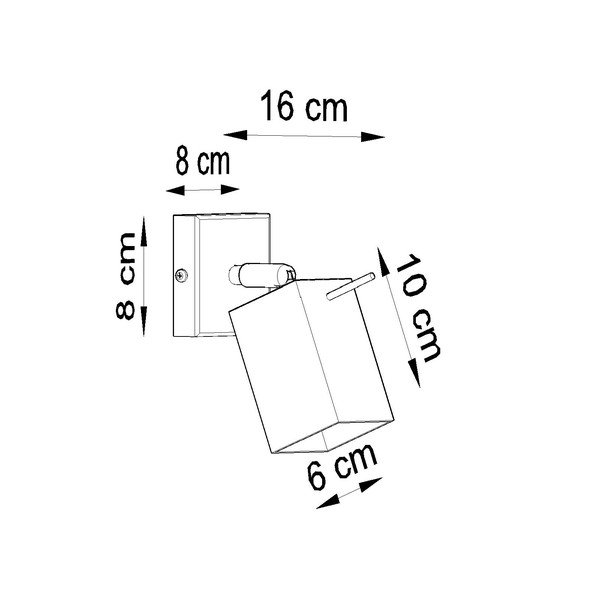 Črna stenska svetilka Sollux Toscana-image-4