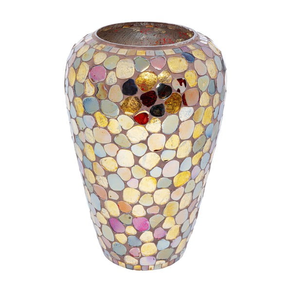 Barvita steklena vaza Kare Design Mosaic Pebbels, višina 30 cm