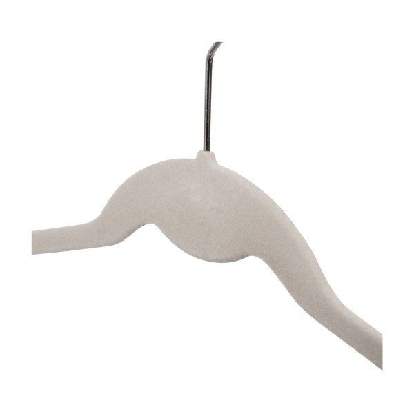 Komplet 5 bež otroških obešalnikov z žametno prevleko Compactor-image-3