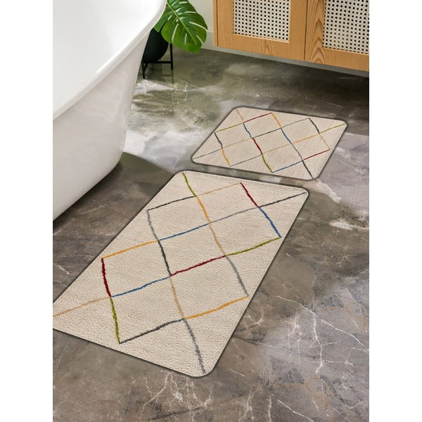 Bež kopalniške preproge v kompletu 2 ks 60x100 cm – Mila Home-image-4