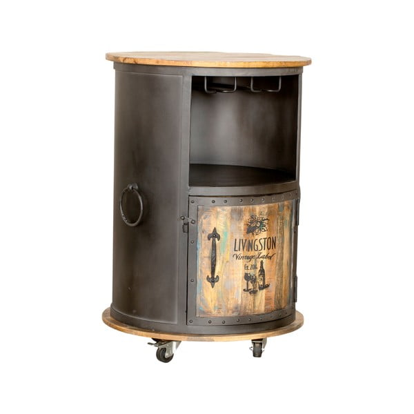 Črno kovinsko stojalo za vino za 9 steklenic, 60x85 cm Luni - Interia Home & Living-image-2