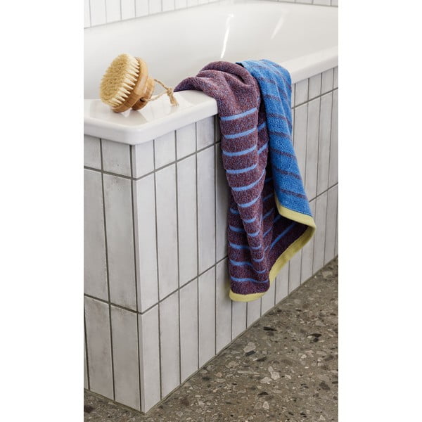 Modro-vijolična bombažna brisača Hübsch Dora, 50 x 100 cm-image-1