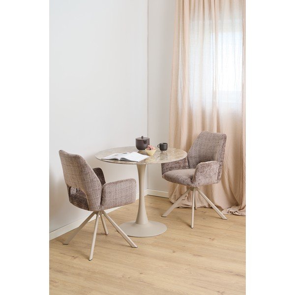 Okrogla jedilna miza s keramično ploščo ø 90 cm Malta – Actona-image-1