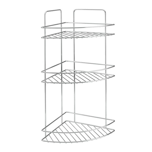 Jeklena kopalniška polica v sijajno srebrni barvi Luxy – Metaltex