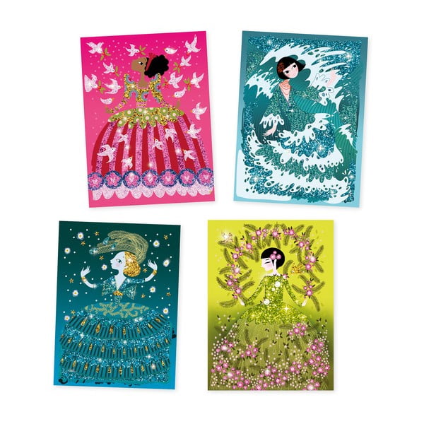 Otroški ustvarjalni set s peskom Djeco Glitter Dancers