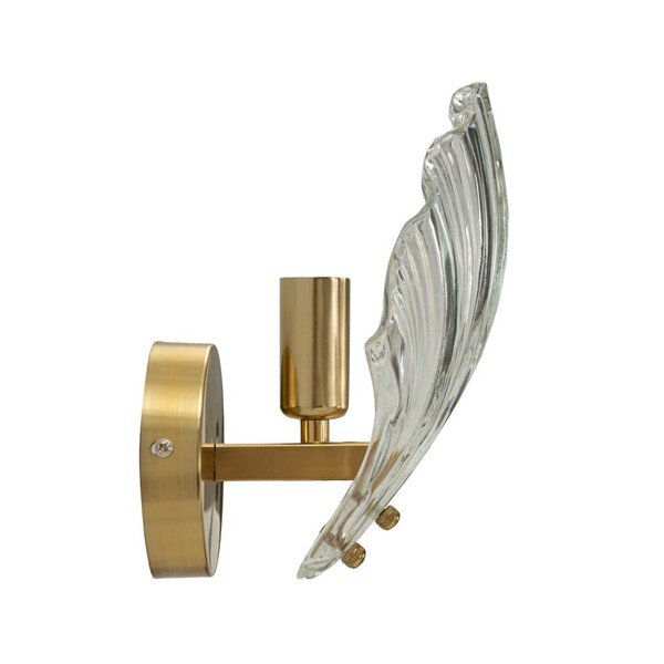 Steklena stenska svetilka v zlati barvi Da Muro Shell – Mauro Ferretti-image-2