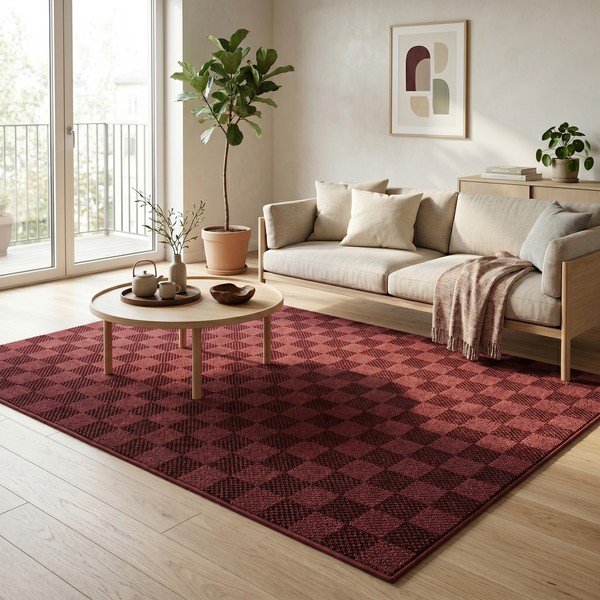 Bordo rdeča preproga 160x230 cm Mosaic – ESTE-image-2