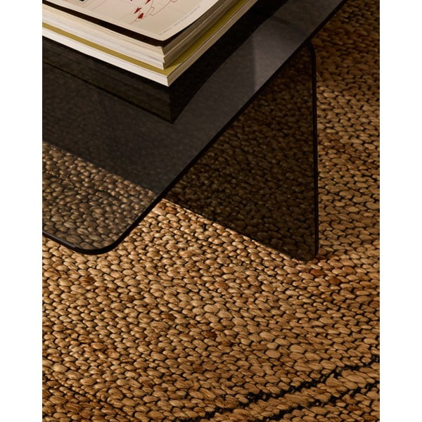 Siva steklena mizica 60x120 cm Zaren – Kave Home-image-2