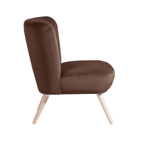 Rjav fotelj Max Winzer Neele Velvet-image-2