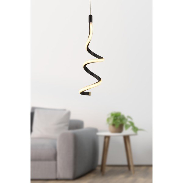 Črna kovinska LED viseča svetilka ø 12 cm Hilton – Squid Lighting-image-1