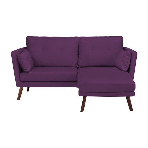Mazzini Sofas Elena temno vijolična trisedežna zofa z ležalnikom na desnem kotu-image-2