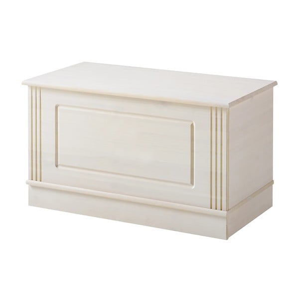 Bela skrinja iz masivnega bora 80x45 cm Anita – Støraa-image-2