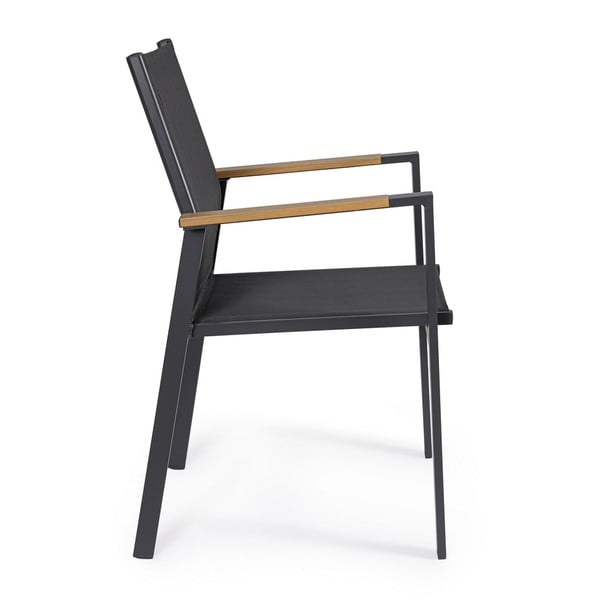 Antracitno sivi kovinski vrtni stoli v kompletu 4 ks Heta   – Bizzotto-image-2