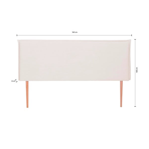 Bež oblazinjeno vzglavje 160x100 cm Edmond – Really Nice Things-image-4