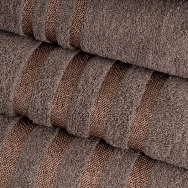 Rjava frotirna bombažna brisača 70x140 cm Simple – Casa Selección-image-1