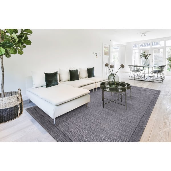 Temno siva volnena preproga 160x240 cm Linea – Agnella-image-1