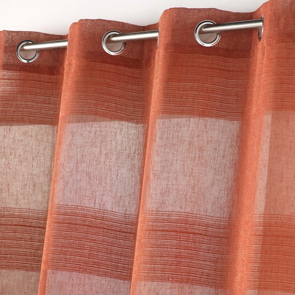 Opečnato oranžna prosojna zavesa 140x280 cm Terraza – douceur d'intérieur-image-1