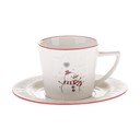 Bela porcelanasta skodelica z božičnim motivom 110 ml Snowman – Dakls