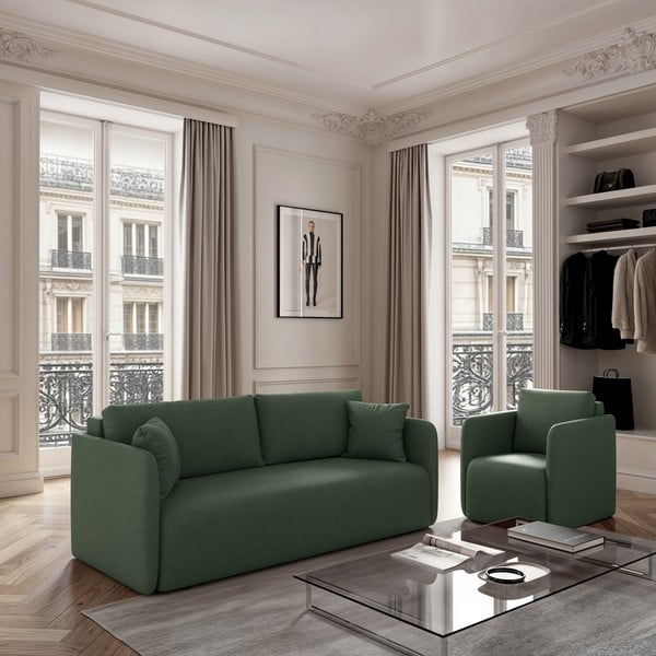 Zelen fotelj Chaum – Rodier-image-1