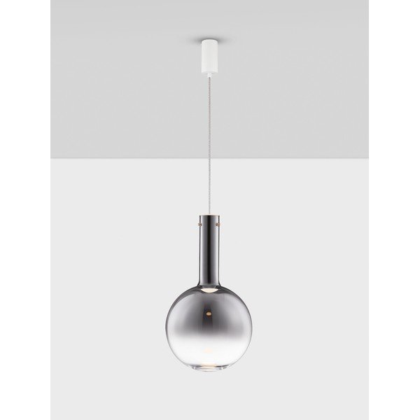 Siva steklena LED zatemnitvena viseča svetilka ø 30 cm Nostos – Nova Luce-image-3