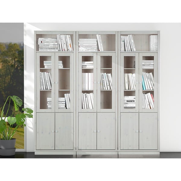 Bela vitrina iz masivnega bora 518x223 cm Anita – Støraa-image-1