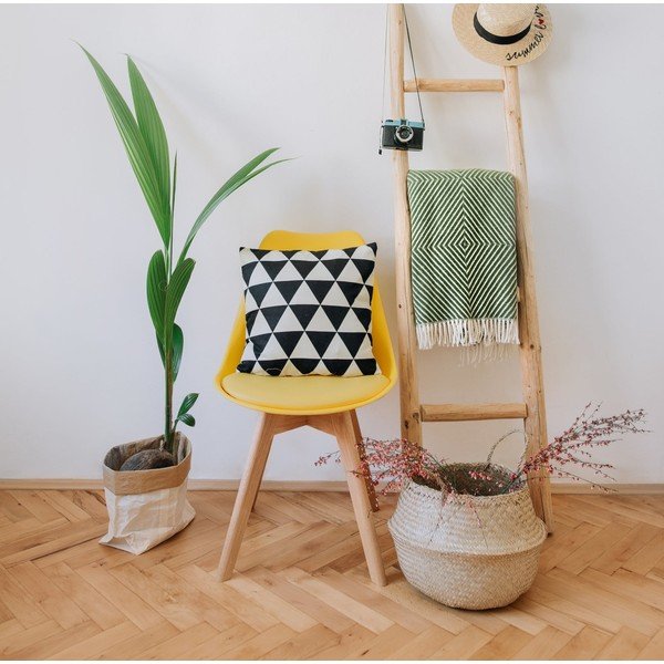 Komplet 2 rumenih stolov z bukovimi nogami Bonami Essentials Retro-image-1