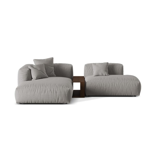 Svetlo siva kotna sedežna garnitura (levi kot) Martina – Micadoni Home