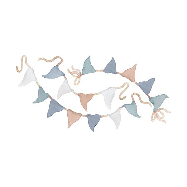 Otroške nalepke v kompletu 3 ks 66x33 cm Pennant Garlands – Lilipinso