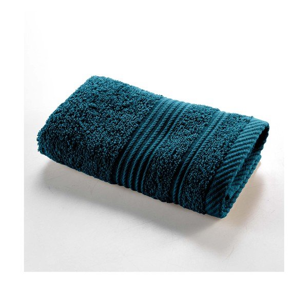 Temno modra frotirna bombažna brisača 30x50 cm Tendresse – douceur d'intérieur