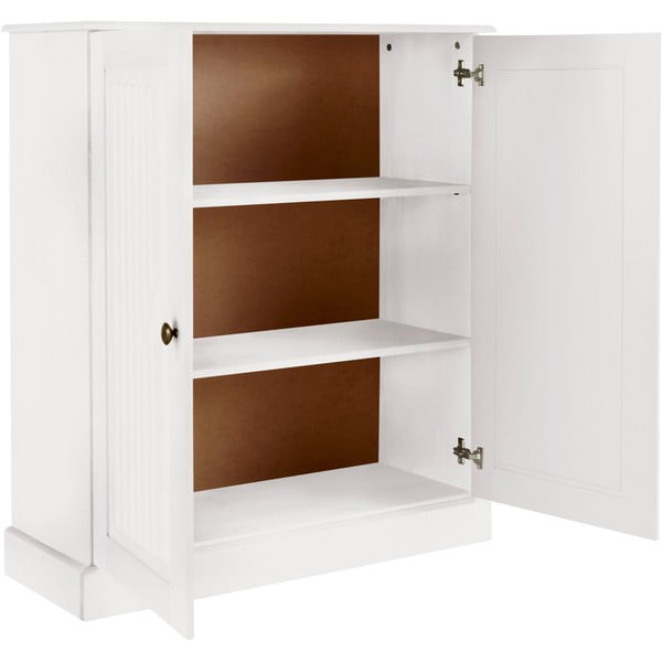 Bela omarica iz masivnega bora 100x34 cm Mille – Støraa-image-3