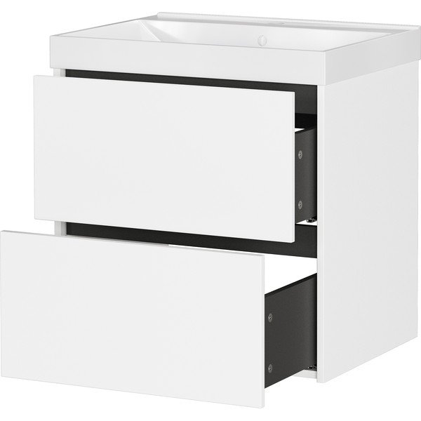 Bela stenska omarica za pod umivalnik v mat dekorju 61x65 cm Bodera – Germania-image-4