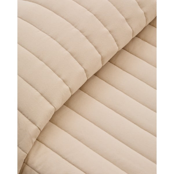 Bež prešito pregrinjalo iz organskega bombaža 180x240 cm Sini – Kave Home-image-4