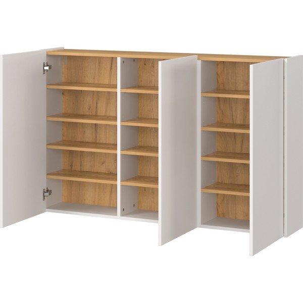 Kremno bela omarica v hrastovem dekorju 138x87x25 cm Libbiano – Germania-image-2