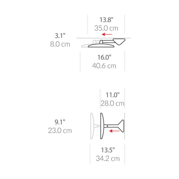 Stensko/kozmetično ogledalo z lučjo/povečevalno (5x) ø 20 cm Sensor – simplehuman-image-1