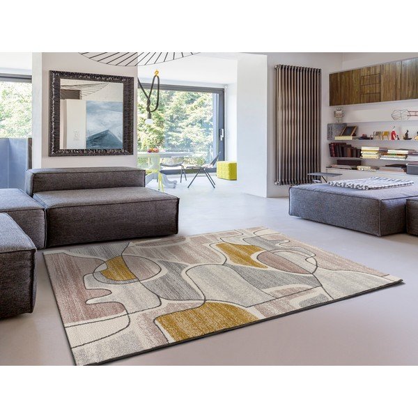 Rumeno-kremno bela preproga 160x230 cm Ashley - Universal-image-1