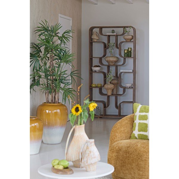 Regal iz masivnega manga v naravni barvi 100x200x30 cm Labare – Light & Living-image-2