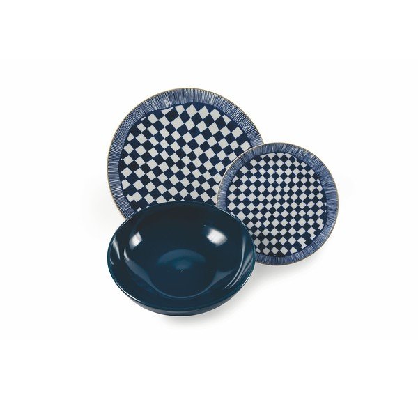 18-delni komplet krožnikov iz porcelana in keramike VDE Tivoli 1996 Blue Masai-image-2