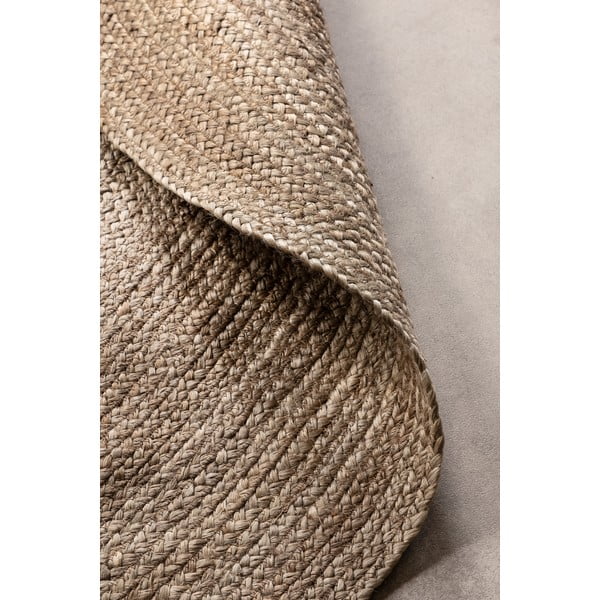 Sivo-bež obojestranska okrogla preproga iz jute ø 100 cm Braided – Hanse Home-image-3