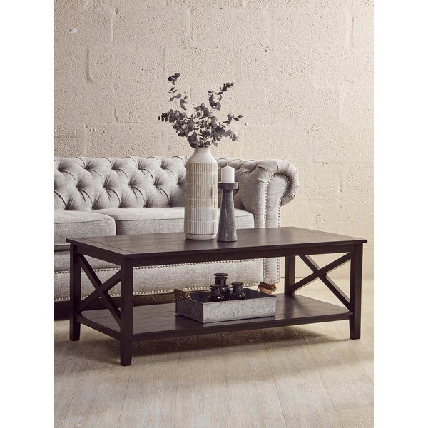 Črna klubska mizica 60x120 cm Heritage – Premier Housewares-image-3