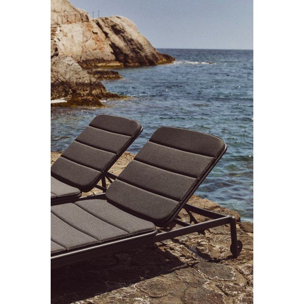 Črn kovinski vrtni ležalnik Marcona - Kave Home-image-3