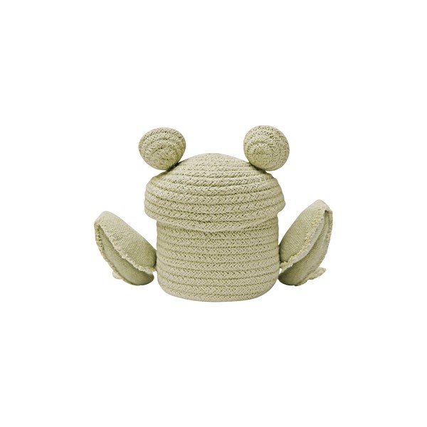 Zelena tekstilna otroška škatla za shranjevanje ø 15x15 cm Mini Fred the Frog – Lorena Canals-image-4