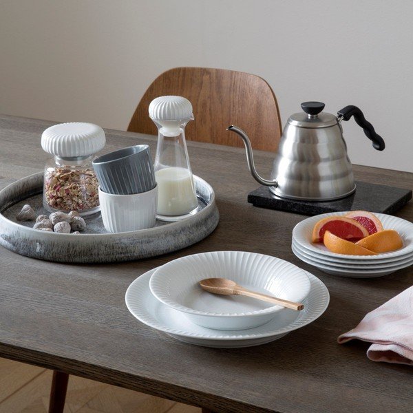 Bel porcelanast krožnik za juho Kähler Design Hammershoi, ⌀ 21 cm-image-1