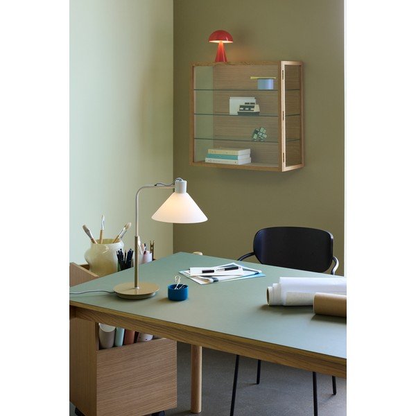 Stenska vitrina v hrastovem dekorju v naravni barvi 60x60x27 cm Poetic – Hübsch-image-1