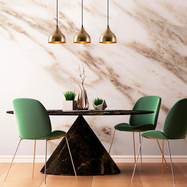 Viseča svetilka v zlati barvi s kovinskim senčilom Tattoo – Opviq lights-image-1