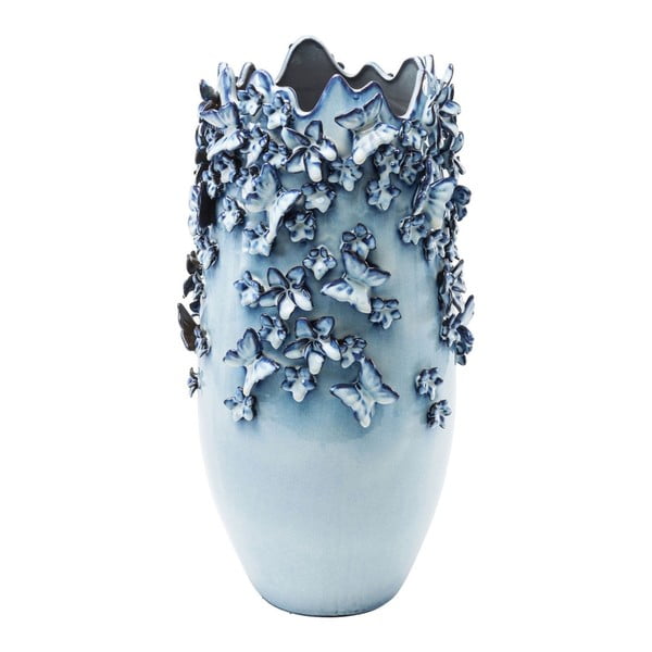 Modra vaza Kare Design Butterflies, 50 cm
