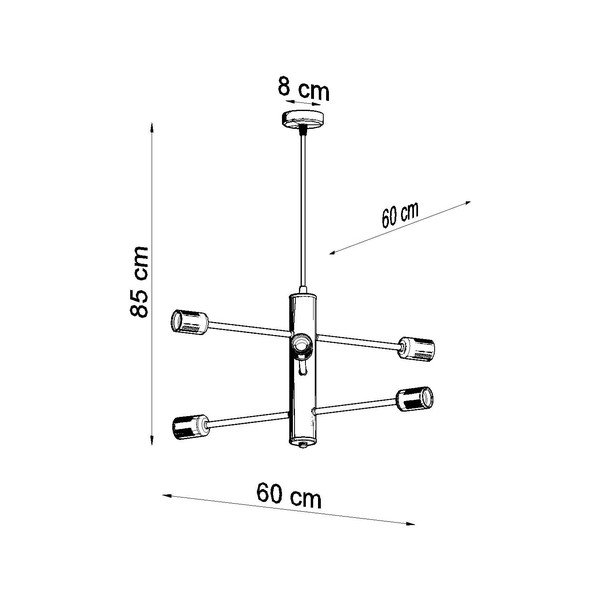 Črna viseča svetilka Sollux Donato 6-image-3