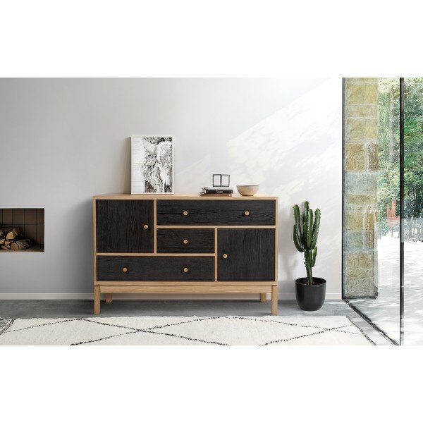 Črno-rjava komoda Woodman AbbeyWood-image-1