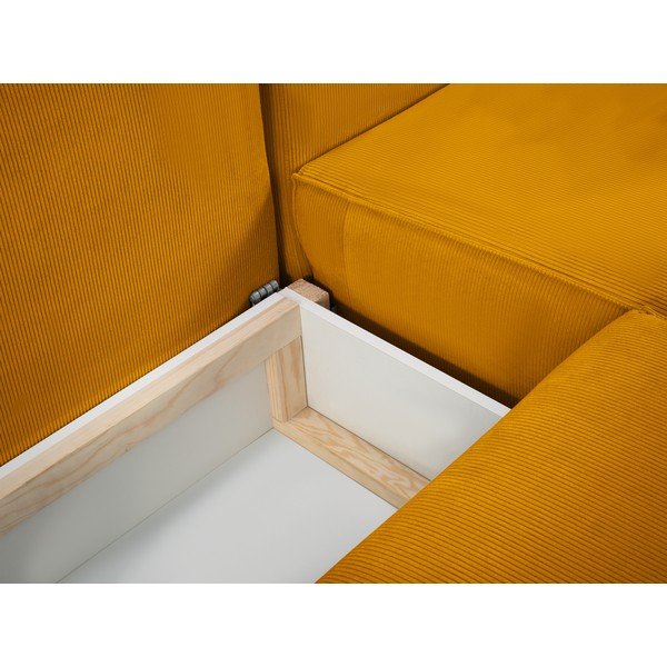 Rumena raztegljiva sedežna garnitura v U obliki Mazzini Sofas Azalea-image-1