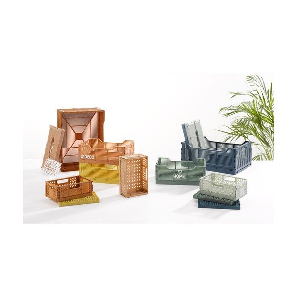 Svetlo zelena plastična škatla za shranjevanje 40x30x17 cm – Homéa-image-3