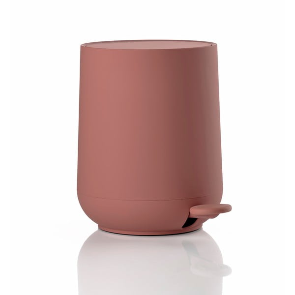 Svetlo rdeč plastičen koš za smeti s pedalom 3 l Nova – Zone-image-2